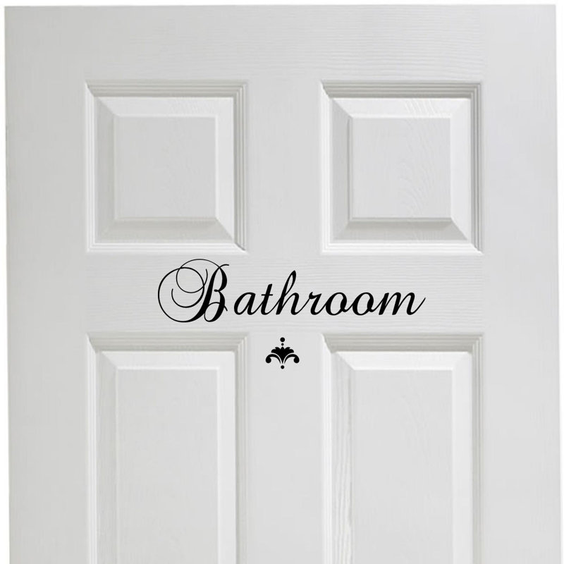DecaltheWalls Bathroom Door Decal & Reviews Wayfair